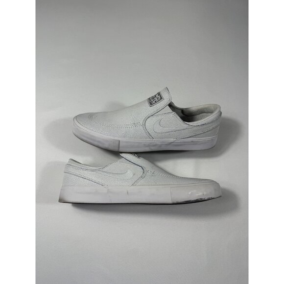 Nike SB Stefan Janoski Slip Shoes Mens Size 10 White Skateboarding CJ6892-100 - Picture 1 of 10